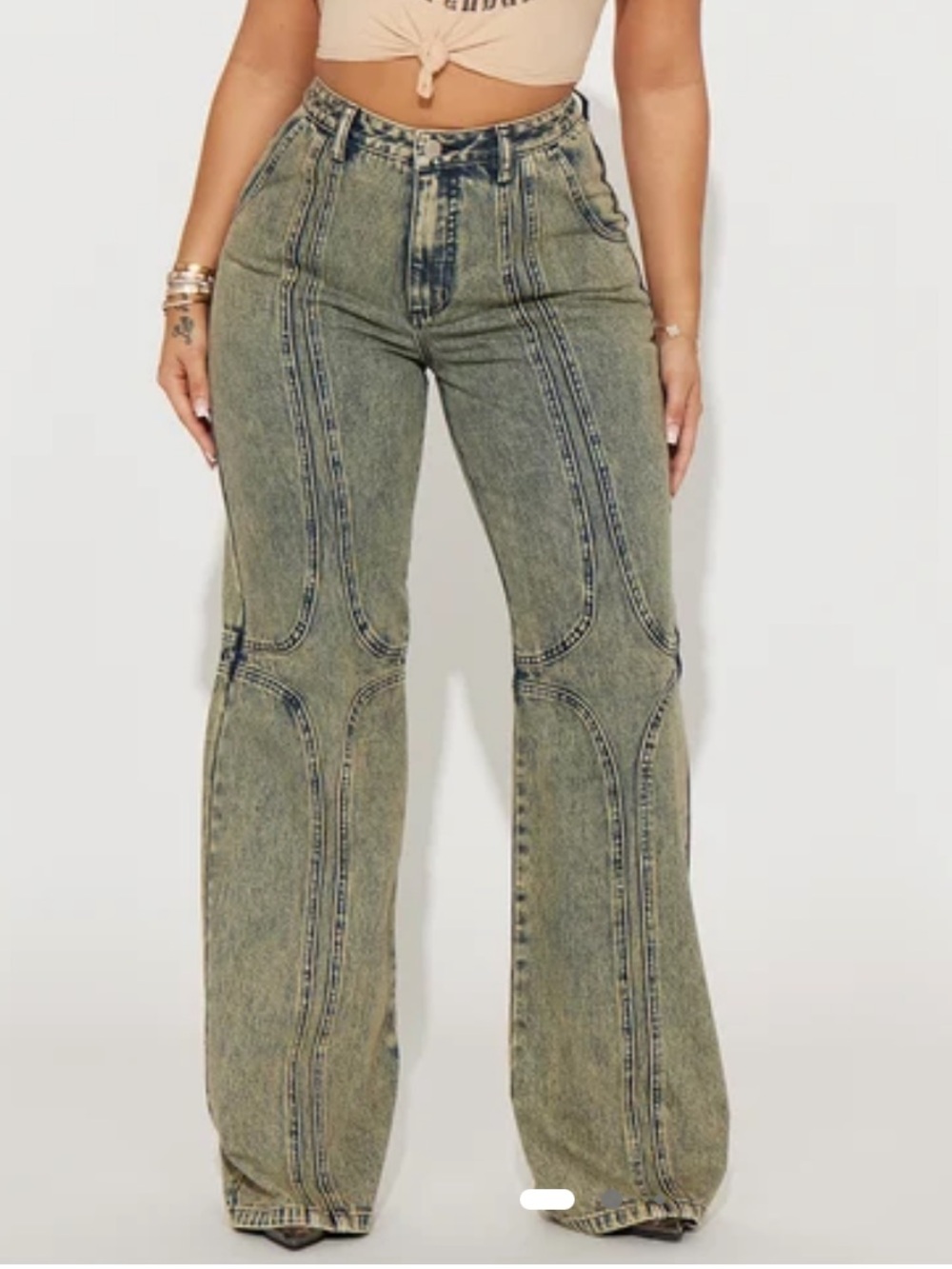 Fashionova Tinted Baggy Jeans